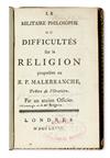 ENLIGHTENMENT  CHALLE (or CHALLES), ROBERT?  Le Militaire Philosophe.  1768 + Les Prêtres Démasqués.  1768